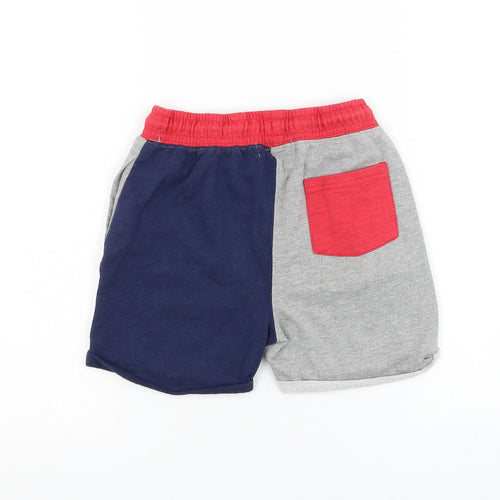 Cotton On Boys Multicoloured Colourblock Cotton Sweat Shorts Size 6 Years Regular Drawstring