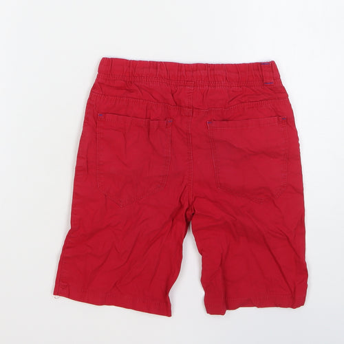 Primark Boys Red Cotton Chino Shorts Size 4-5 Years Regular Drawstring