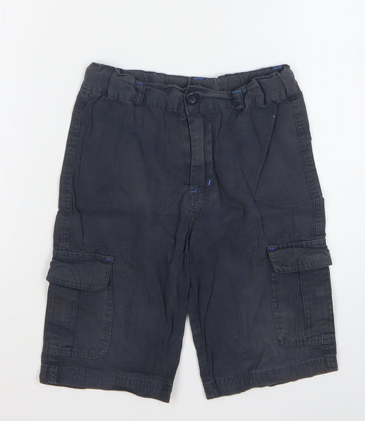 Cherokee Boys Grey Cotton Cargo Shorts Size 6-7 Years Regular Zip