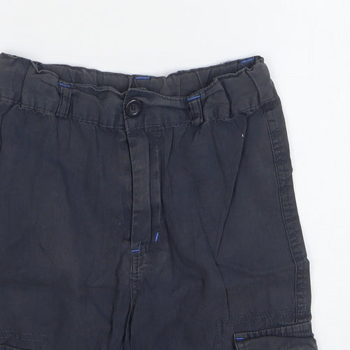 Cherokee Boys Grey Cotton Cargo Shorts Size 6-7 Years Regular Zip