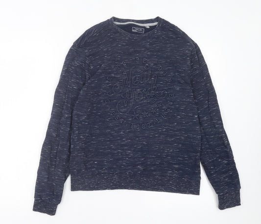 NEXT Boys Blue Cotton Pullover Sweatshirt Size 12 Years Pullover - New York