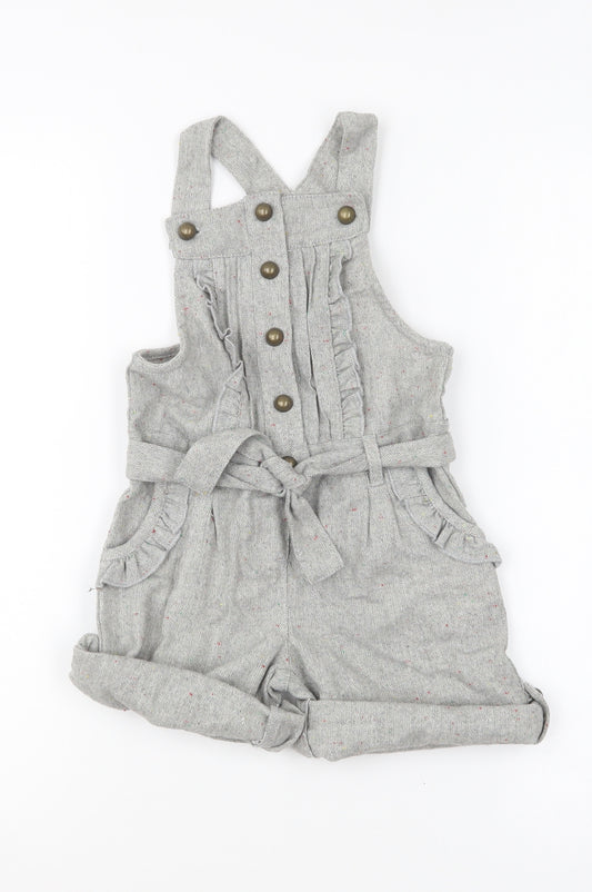 George Girls Grey Polyester Playsuit One-Piece Size 3-4 Years Button