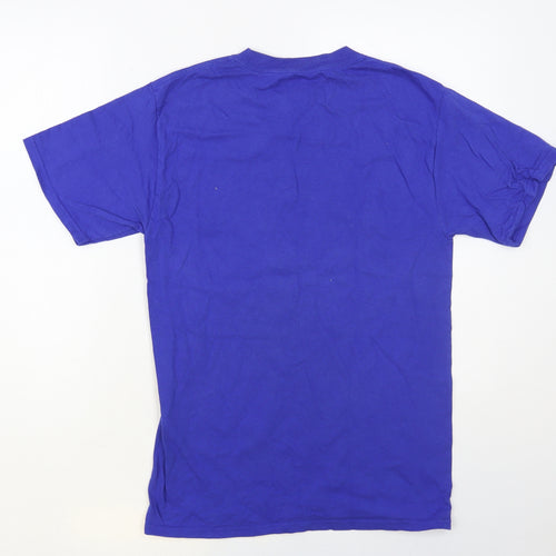 Hanes Womens Blue Cotton Basic T-Shirt Size S Crew Neck - Your Mum