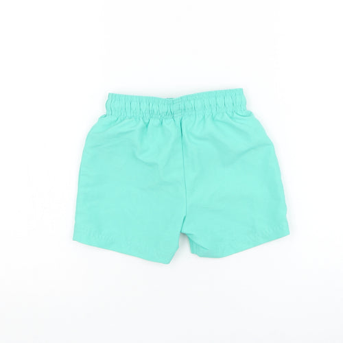 F&F Boys Green Polyester Sweat Shorts Size 2-3 Years Regular Drawstring - Swimwear