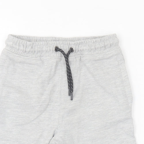 TU Boys Grey Cotton Sweat Shorts Size 6 Years Regular Drawstring