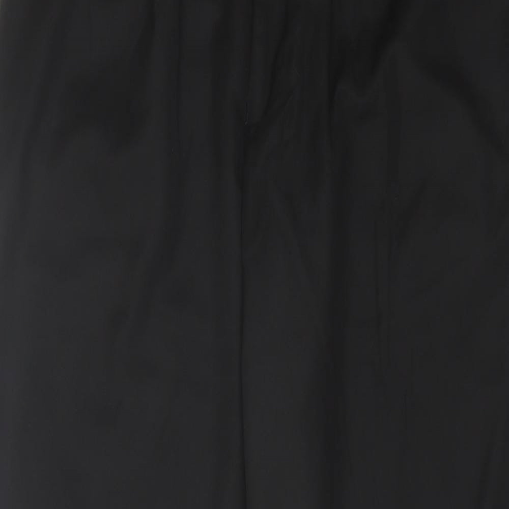 Dunnes Stores Mens Black Polyester Trousers Size 34 in L33 in Regular Hook & Eye