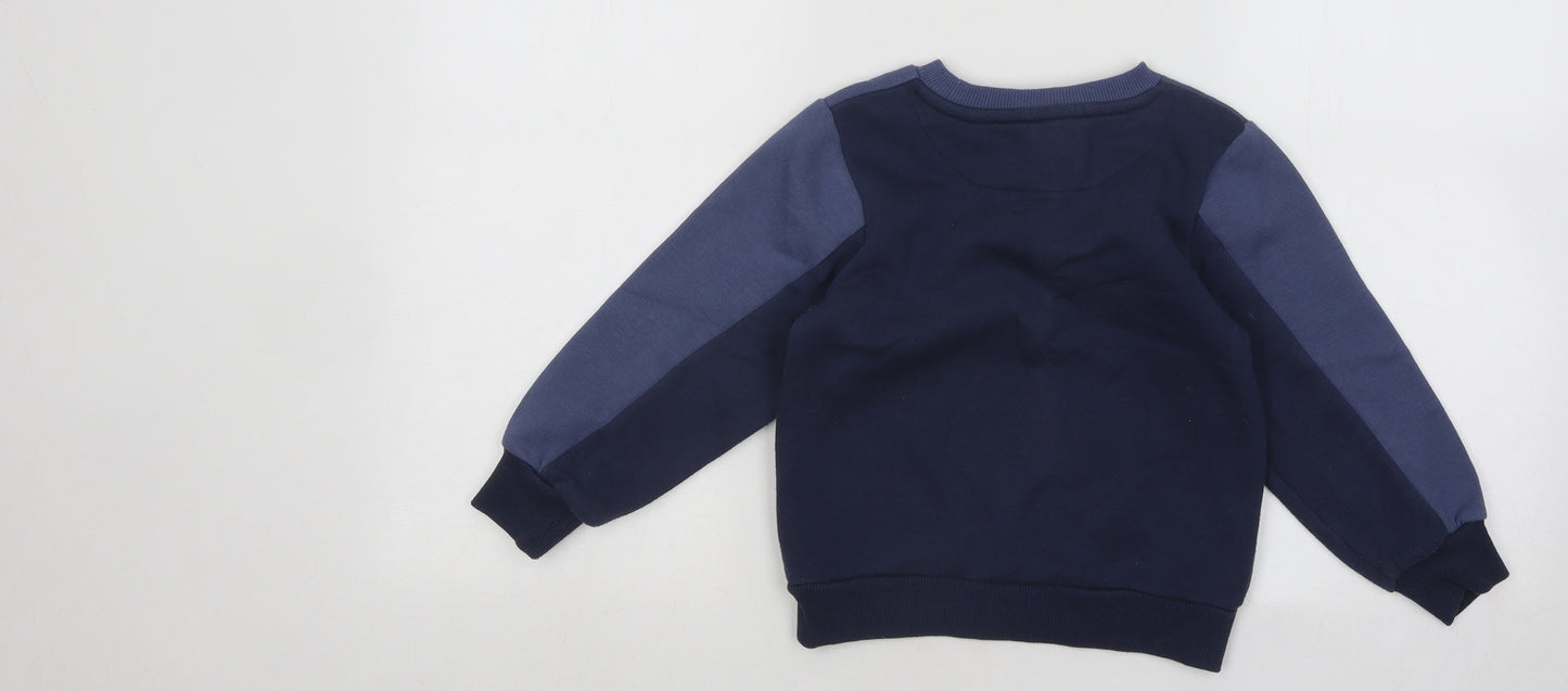 McKenzie Boys Blue Cotton Pullover Sweatshirt Size 4-5 Years Pullover