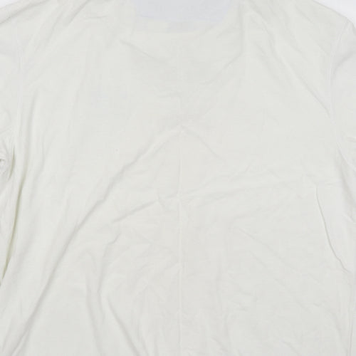 Easy Mens White Cotton Polo Size XL Collared Button - 32
