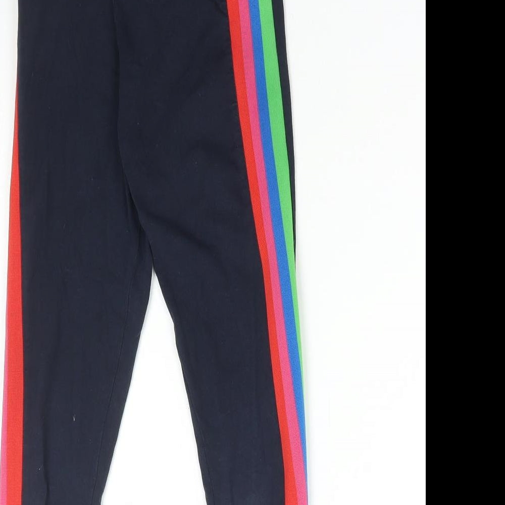 Dunnes Stores Girls Blue Striped Cotton Jogger Trousers Size 9 Months Regular Pullover - Leggings