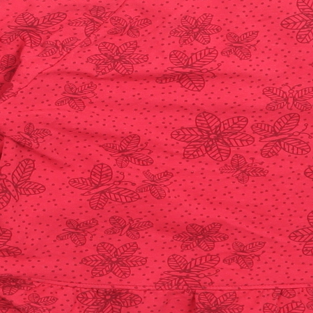 Boboli Girls Red Floral Cotton Full Zip Sweatshirt Size 8 Years Zip
