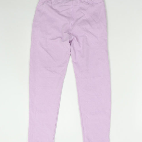 Blue Seven Girls Purple Polyester Jogger Trousers Size 14 Years Regular Drawstring