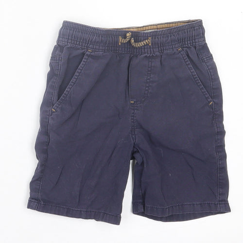 Denim & Co. Boys Blue Cotton Chino Shorts Size 2-3 Years Regular Drawstring