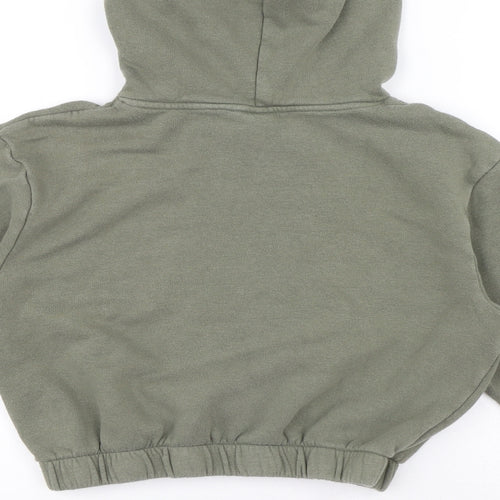 H&M Girls Green Polyester Pullover Hoodie Size 12-13 Years - NYC