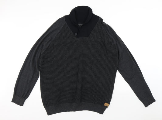 F&F Mens Grey Cotton Pullover Sweatshirt Size 2XL