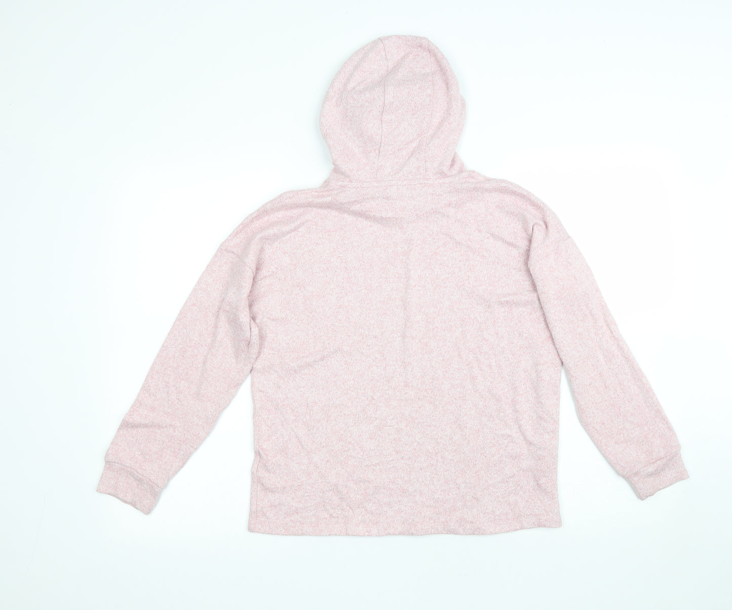 Marks and Spencer Girls Pink Round Neck Viscose Pullover Jumper Size 12-13 Years Pullover