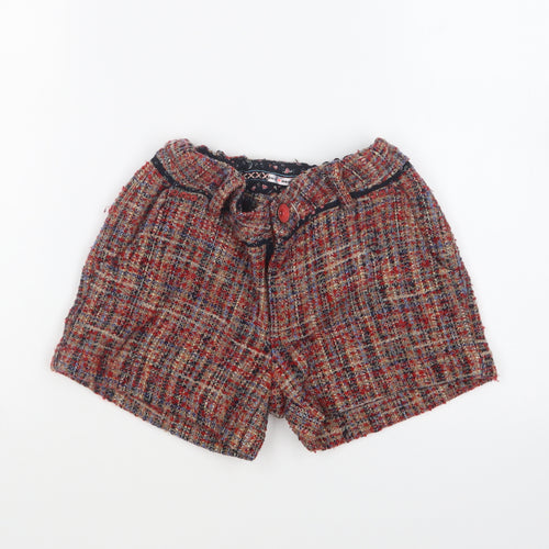 Nono Girls Multicoloured Acrylic Chino Shorts Size 11-12 Years Regular Zip