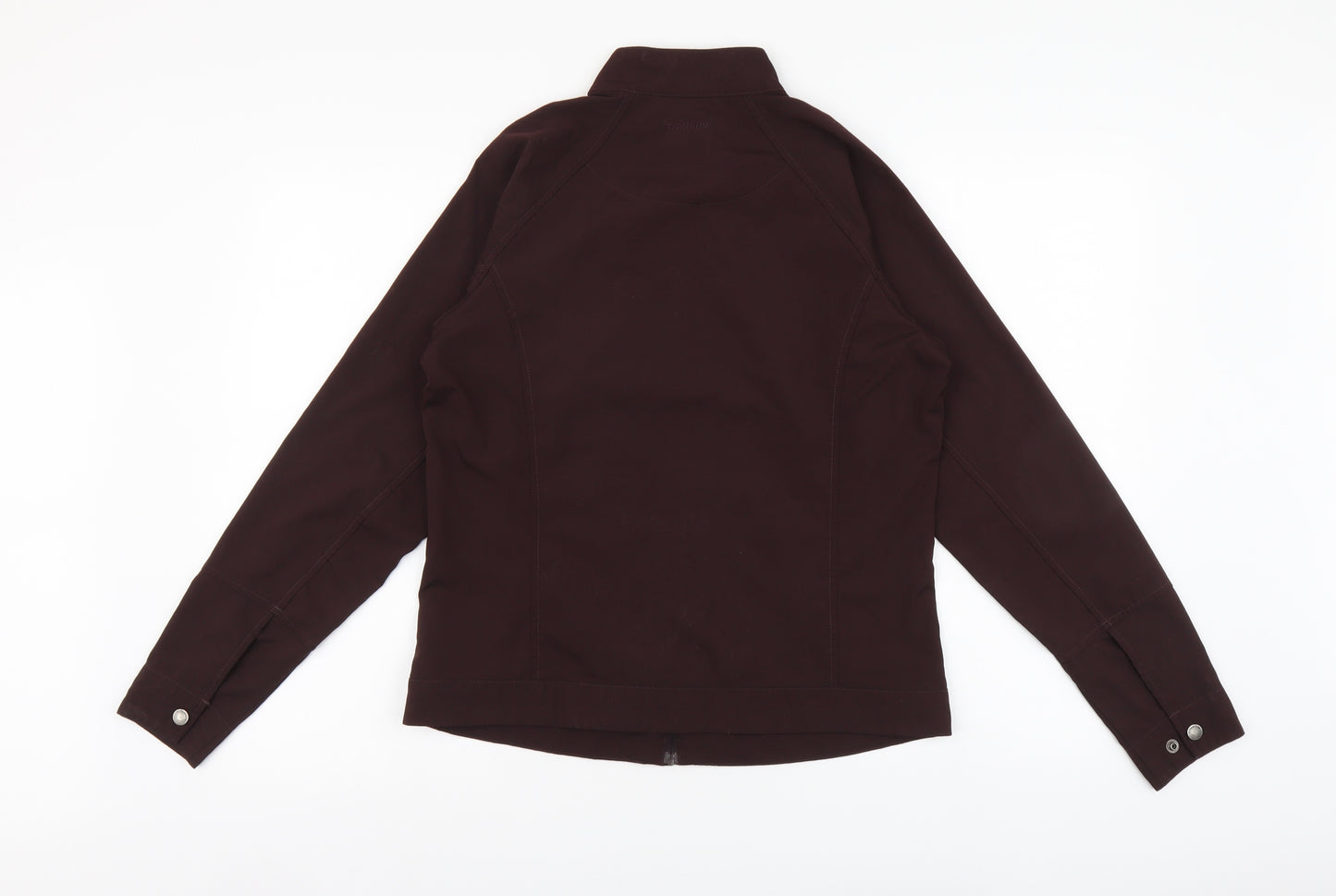 Columbia Womens Brown Polyester Full Zip Sweatshirt Size L Zip