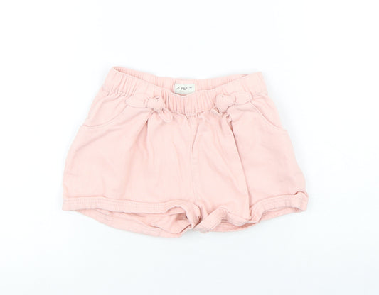F&F Girls Pink Cotton Bermuda Shorts Size 4-5 Years Regular