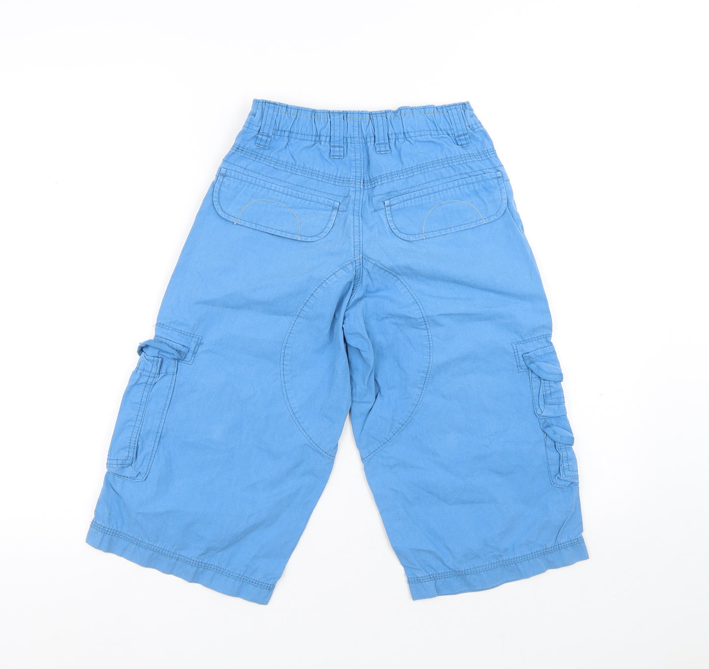 NEXT Boys Blue Cotton Cargo Shorts Size 10 Years Regular Zip
