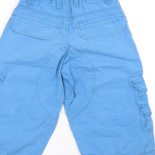 NEXT Boys Blue Cotton Cargo Shorts Size 10 Years Regular Zip