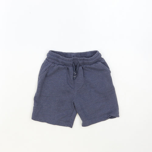 Matalan Boys Blue Cotton Sweat Shorts Size 2-3 Years Regular Drawstring