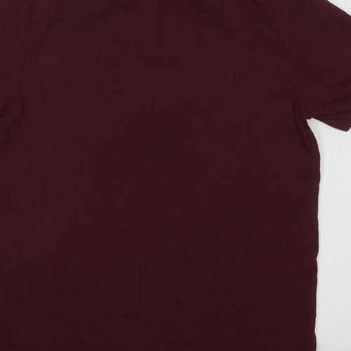 JACK & JONES Mens Purple Cotton T-Shirt Size L Round Neck