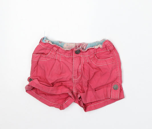 Pumpkin Patch Girls Pink Cotton Chino Shorts Size 3 Years Regular