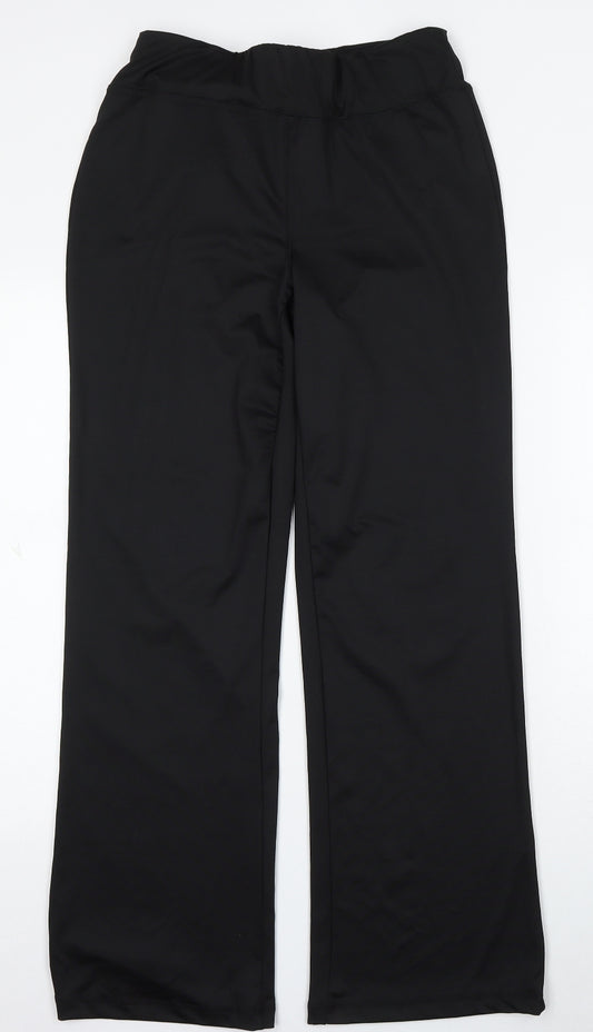 Souluxe Womens Black Polyester Jogger Trousers Size M L32 in Regular Pullover
