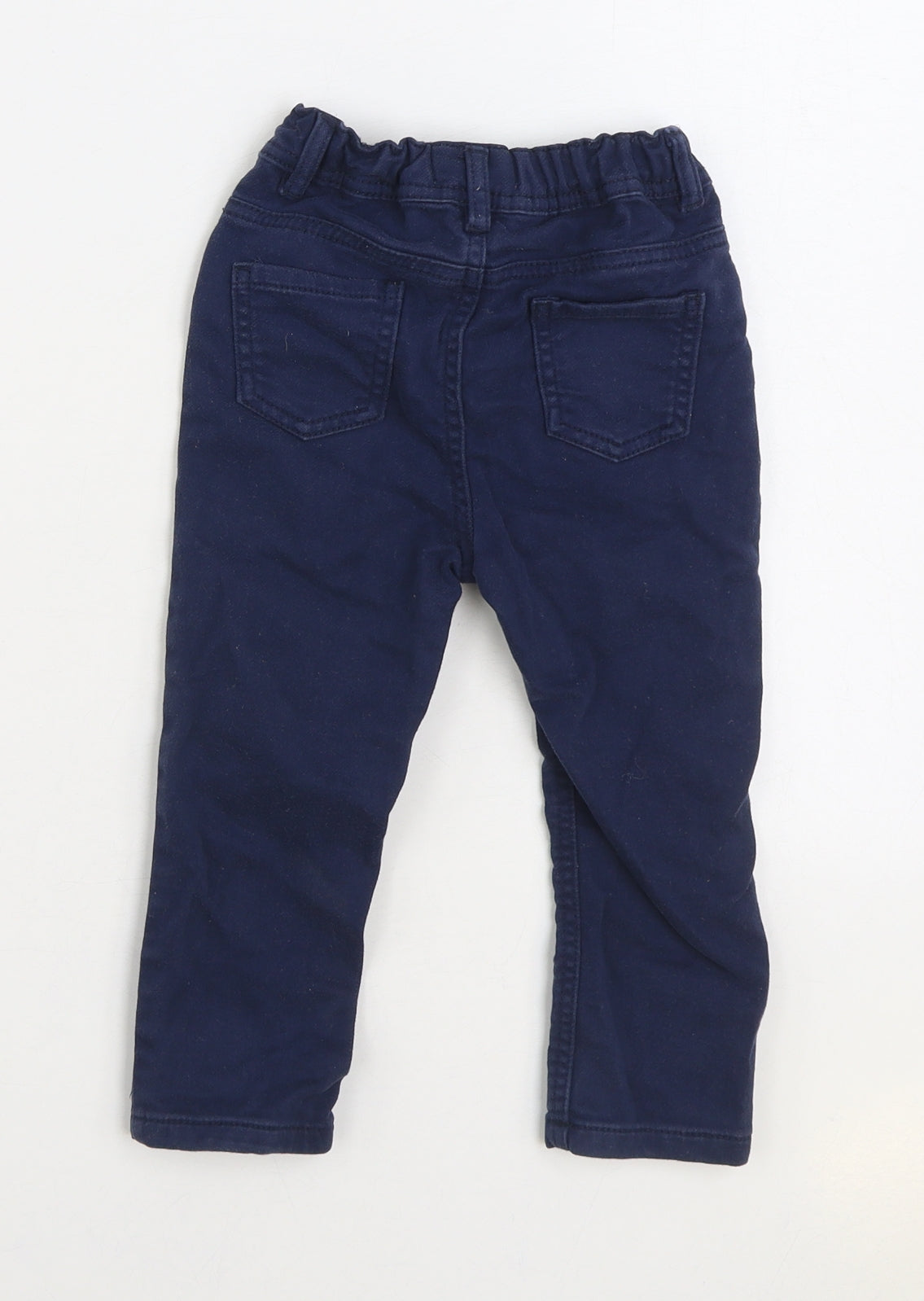 Primark Boys Blue Cotton Straight Jeans Size 2-3 Years Regular Button