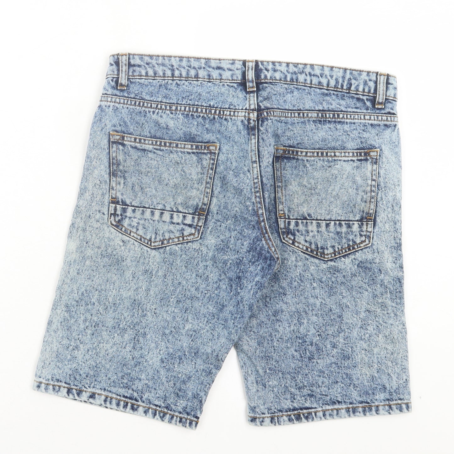 Denim & Co. Mens Blue Cotton Bermuda Shorts Size 32 in L11 in Slim Button