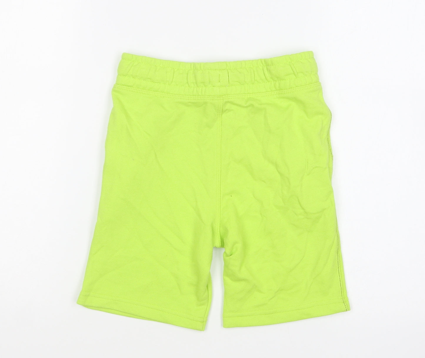 F&F Boys Green Cotton Sweat Shorts Size 6-7 Years Regular Drawstring