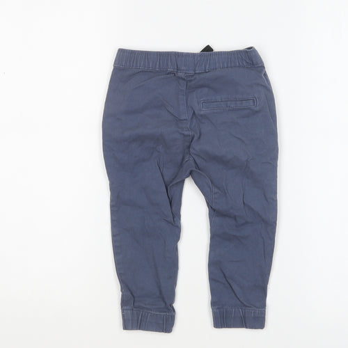 Young Original Boys Blue Cotton Chino Trousers Size 2 Years Regular Drawstring