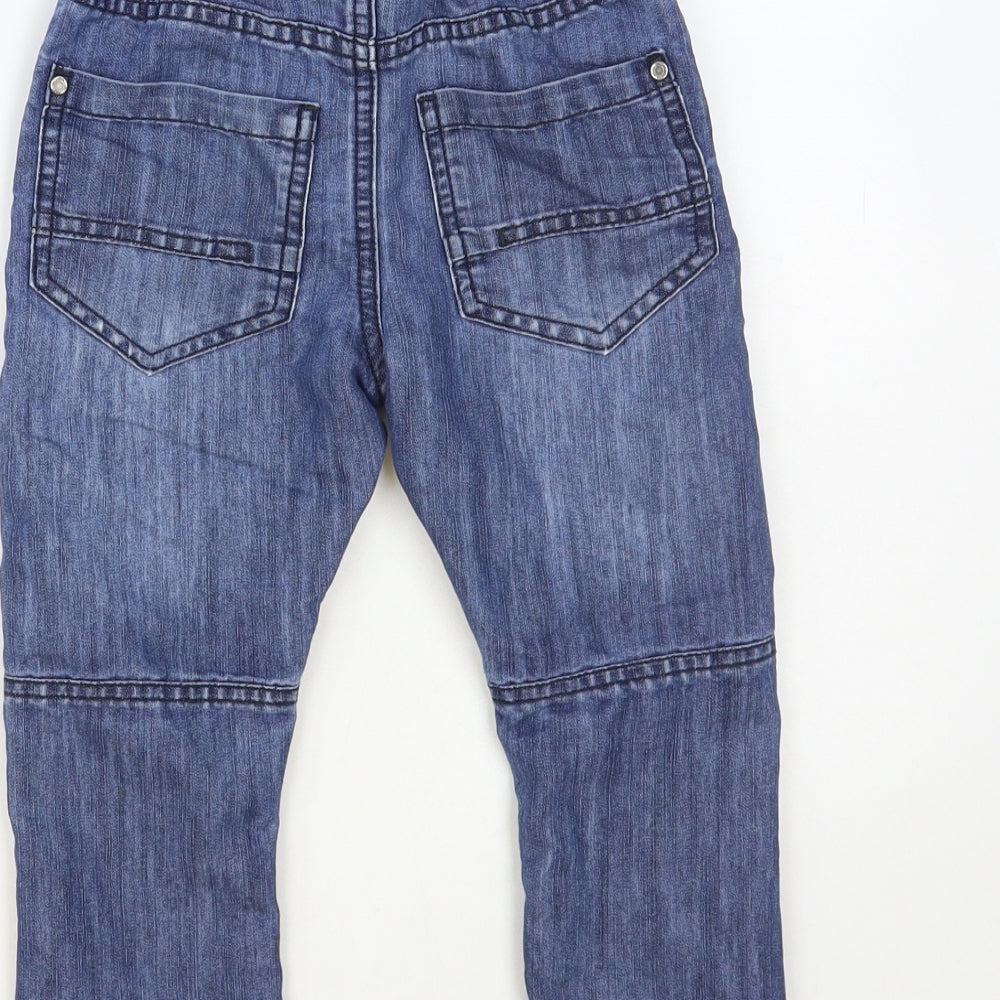Dunnes Stores Boys Blue Cotton Straight Jeans Size 2-3 Years Regular Drawstring