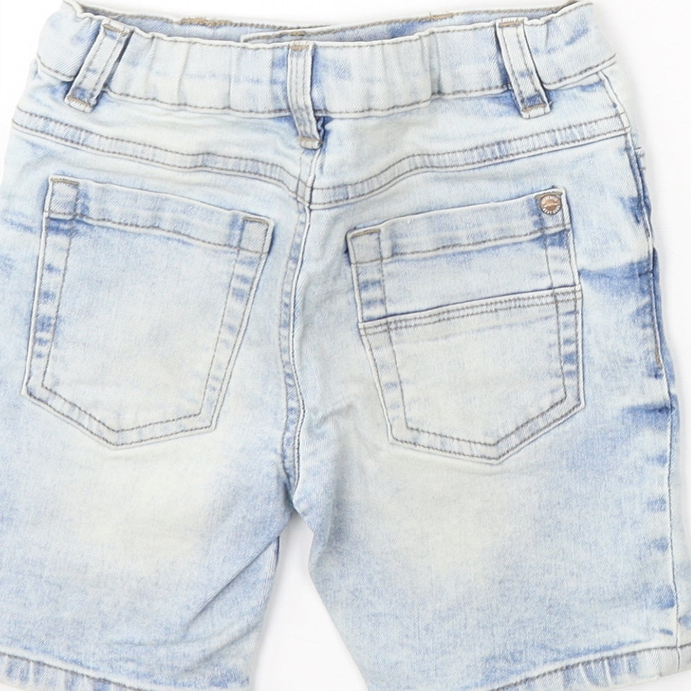 NEXT Boys Blue Cotton Bermuda Shorts Size 4-5 Years Regular