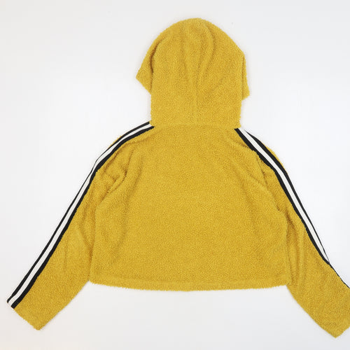 New Look Girls Yellow Polyester Pullover Hoodie Size 12-13 Years Pullover - Cropped
