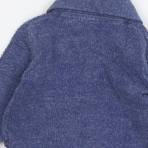 Gap Boys Blue V-Neck Cotton Cardigan Jumper Size 2 Years Button