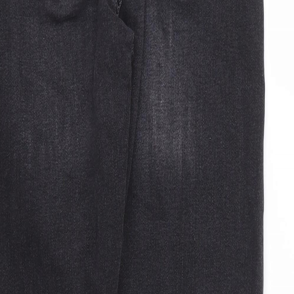 George Girls Black Cotton Skinny Jeans Size 9-10 Years Regular Zip