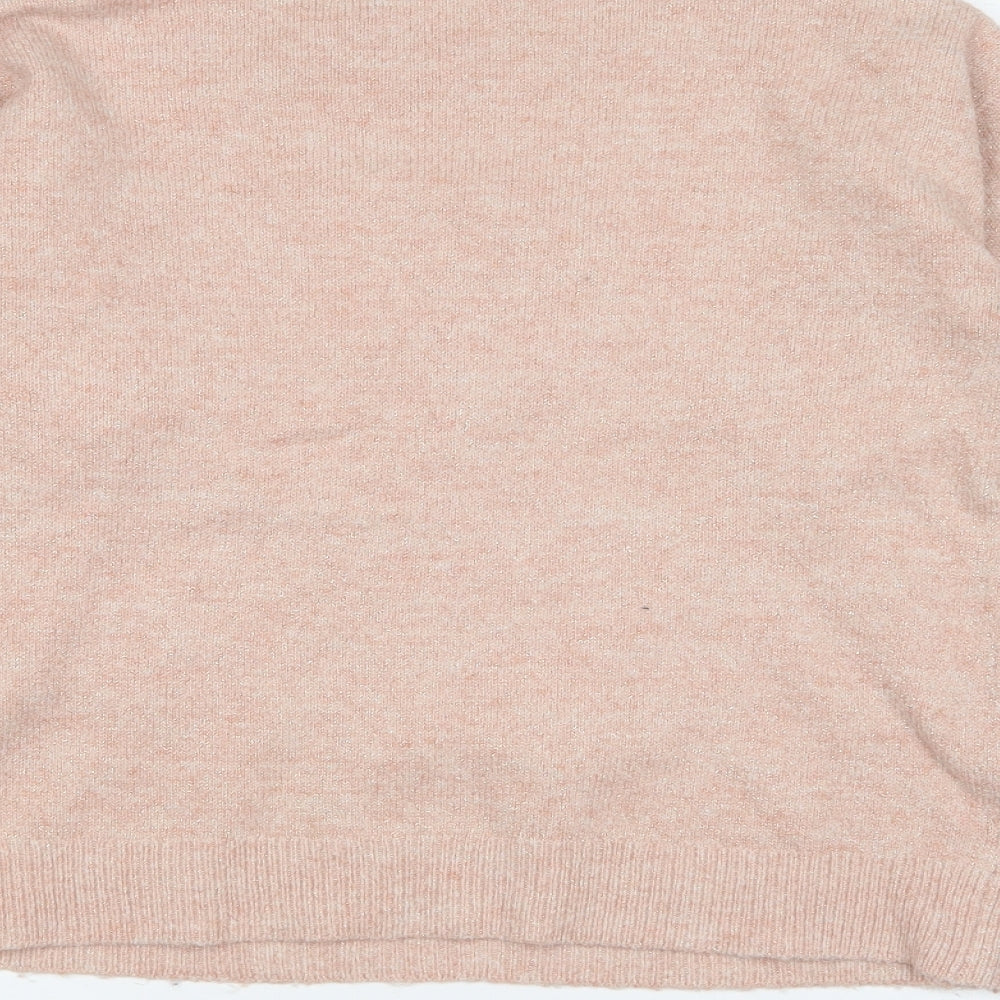 F&F Girls Pink Round Neck Polyester Pullover Jumper Size 12-13 Years Pullover - Unicorn