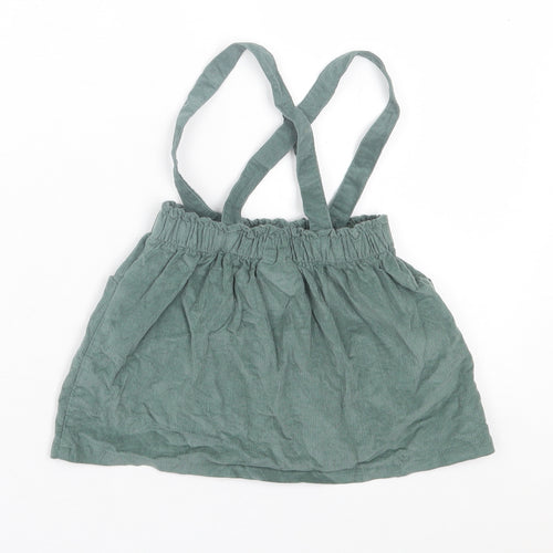 So Cute Girls Green Cotton A-Line Skirt Size 9-12 Months Pull On - Braces Included
