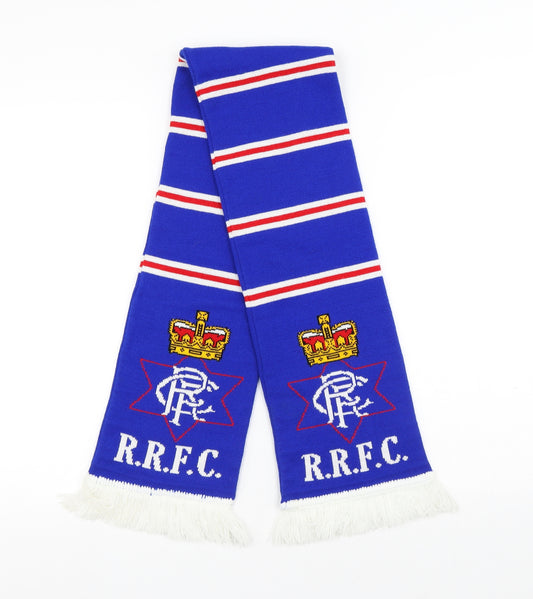 Rangers Football Club Mens Blue Striped Polyester Scarf One Size - Glasgow Rangers FC