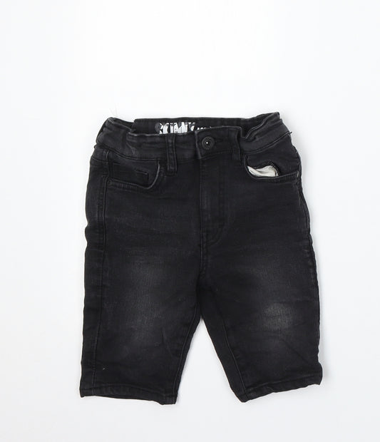 Matalan Boys Black Cotton Bermuda Shorts Size 7 Years Regular