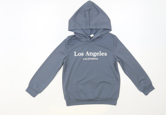 SheIn Girls Grey Polyester Pullover Hoodie Size 8 Years Pullover - Los Angeles California