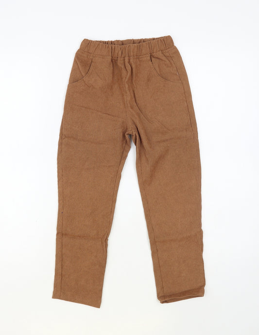SheIn Girls Brown Polyester Jogger Trousers Size 8 Years Regular Pullover