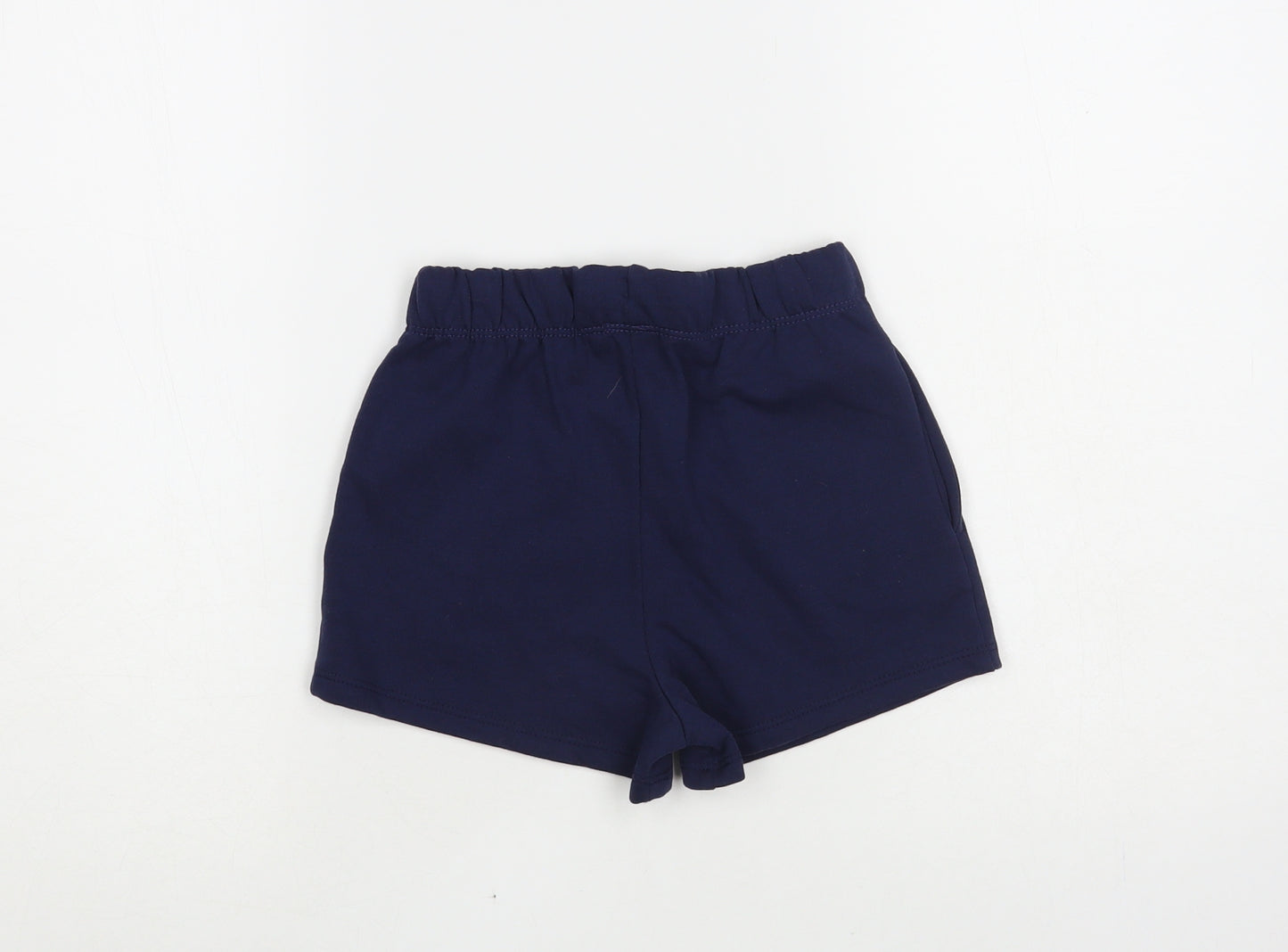 George Girls Blue Polyester Sweat Shorts Size 5-6 Years Regular Drawstring