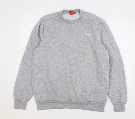 Slazenger Mens Grey Polyester Pullover Sweatshirt Size M