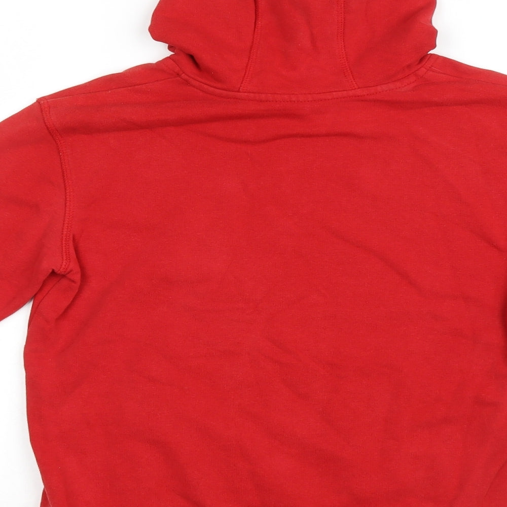 George Boys Red Cotton Pullover Hoodie Size 8-9 Years Pullover