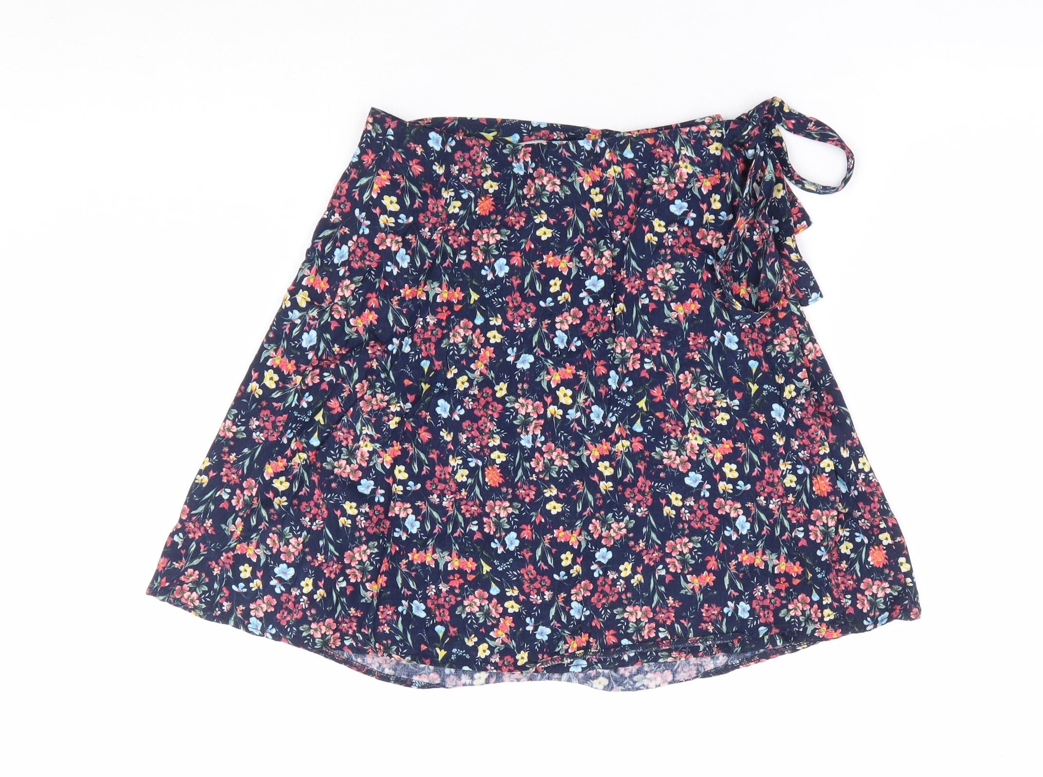 Side-button a-line mini outlet skirt in garden party