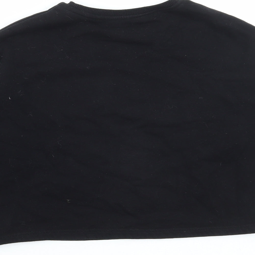 Dunnes Stores Girls Black Cotton Pullover Hoodie Size 10-11 Years Pullover - Aim for the stars
