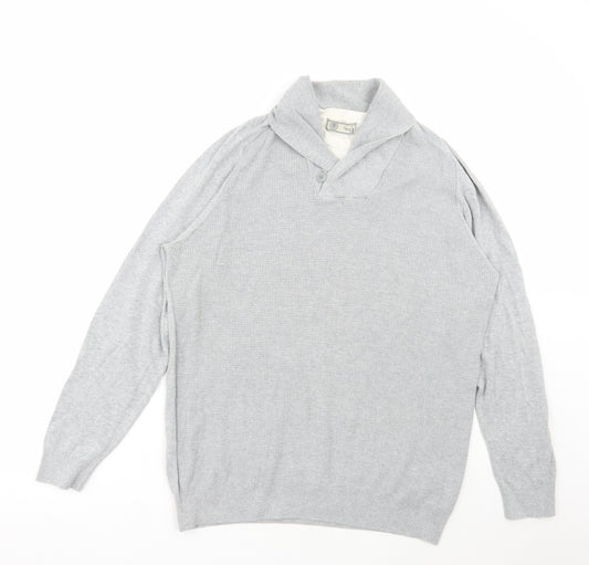 NEXT Mens Grey Cotton Pullover Sweatshirt Size XL