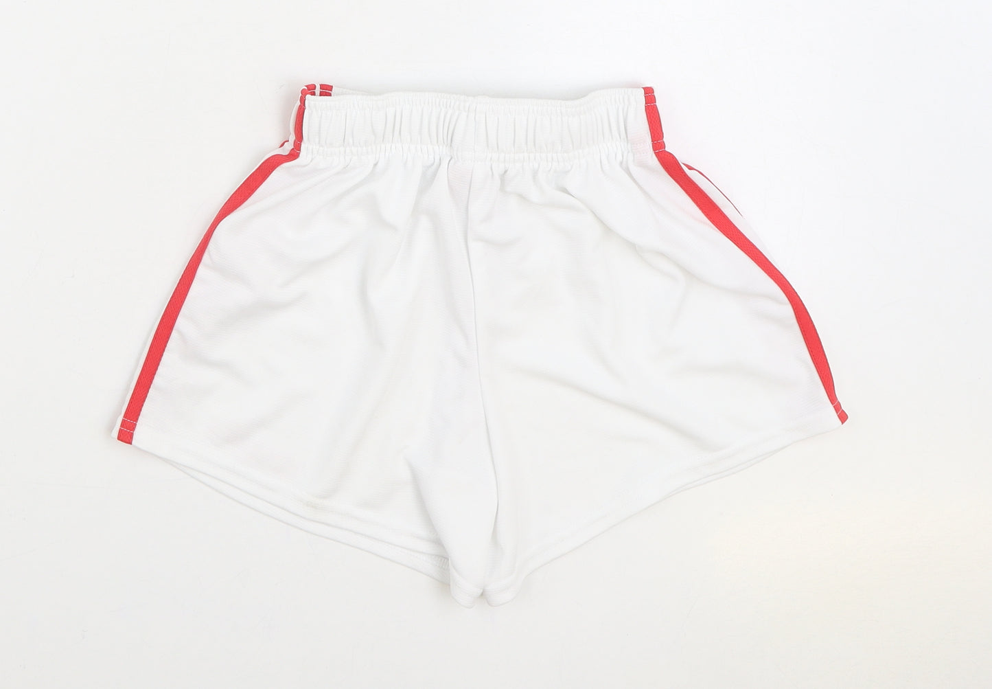O'Neills Boys White 100% Polyester Sweat Shorts Size 9-10 Years Regular Drawstring